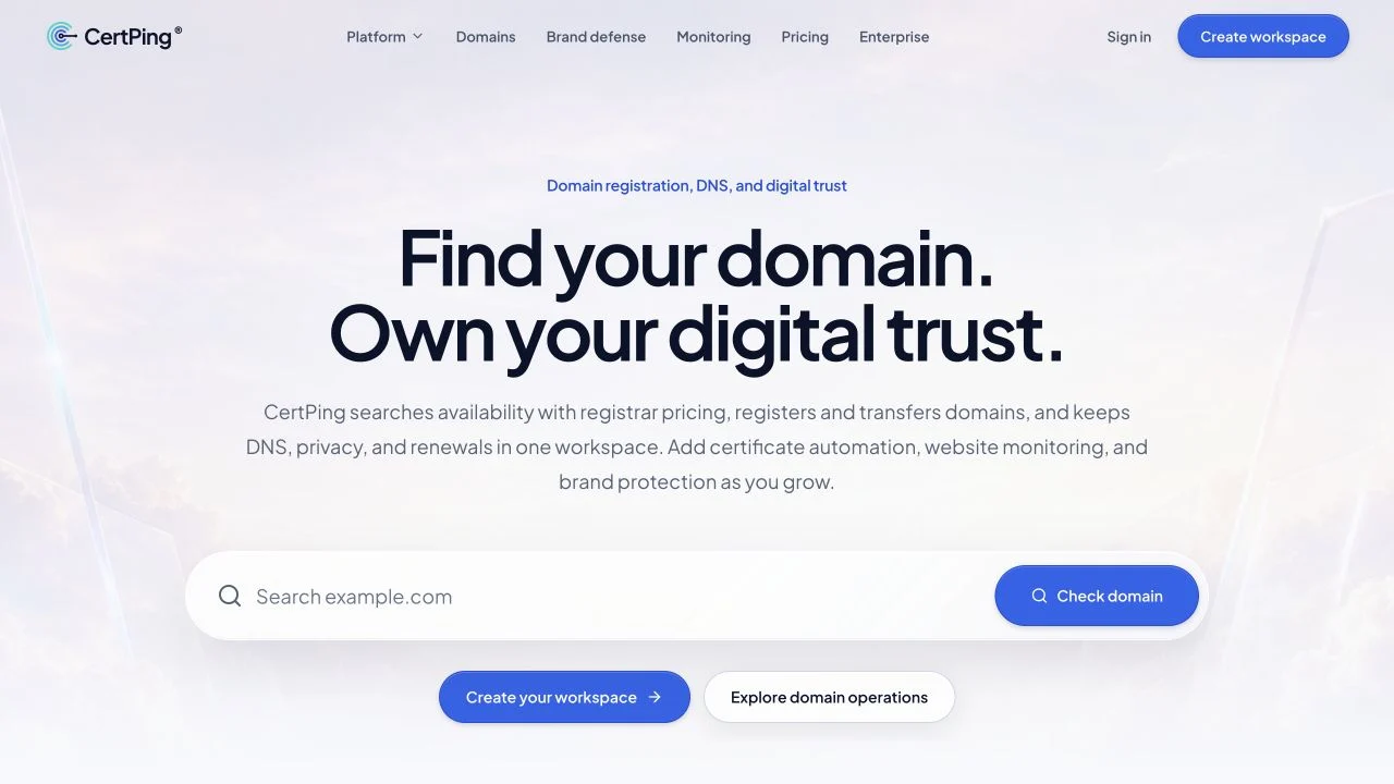 CertPing website